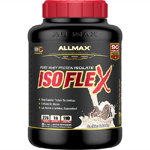 اولماكس ايزوفليكس كوكيز و كريم 5lb بروتين - Allmax IsoFlex Cookies & Cream 5LB PROTEIN