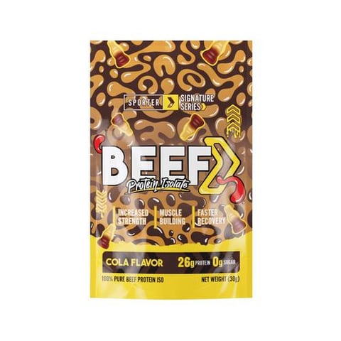 سبورتر – بي بروتين آيزوليت ساشيه – كولا – حصة واحدة - sporter-beef-protein-isolate-sachet-cola-1-serving
