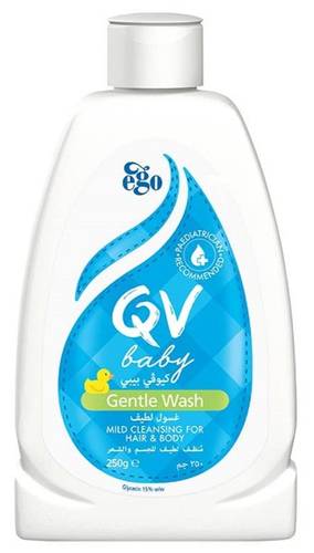 كيو  في غسول للاطفال للتنظيف اللطيف ، 250 جم - QV Baby Mild Cleaning Gentle Wash 250 gm