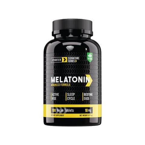 سبورتر سيغنتشر سيريز – ميلاتونين متقدم 10 ملغ – بدون نكهة – 100 قرص نباتي - Sporter Signature Series - Melatonin Advanced Formula 10 mg - Not Flavored - 100 Vegan Tablets