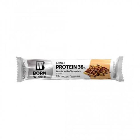 بورن وينر - بروتين بار - وافل بالشيكولاته - 85جم-Born Winner Protein Bar Mega Pro  Chocolate Bar 85g