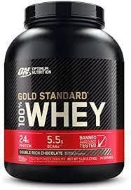 Optimum Nutrition Gold Standard 100% Whey Protein Powder, Double Rich Chocolate,5 Lb, 70 Servings