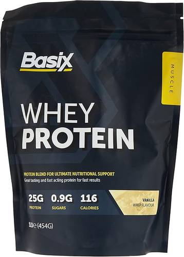 بروتين مصل اللبن باسيكس - سوط الفانيليا - 1 رطل-BASIX Whey Protein - Vanilla Whip - 1 lb