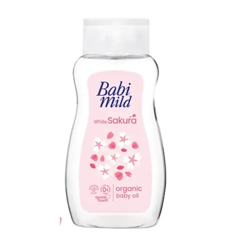  BABI MILD زيت ترطيب البشرة للاطفال بالساكورا الأبيض 50 مل 