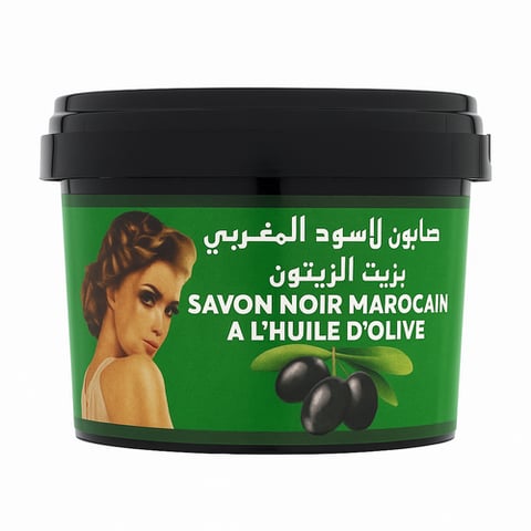 صابون الأسود المغربي بزيت الزيتون – تنظيف عميق وتنعيم البشرة