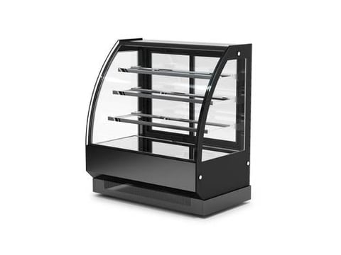 ثلاجة عرض بثلاثة أرفف باللون الأسود 120 سم  CS-1200C3B  من ونتر