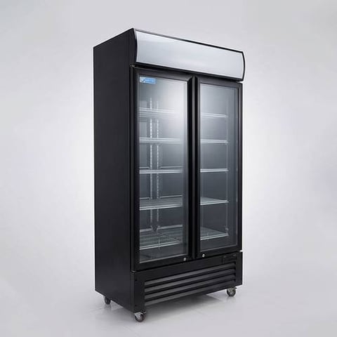 ثلاجة عرض منتجات بابين درفة سعة 900 لتر WNTER KXG-900H