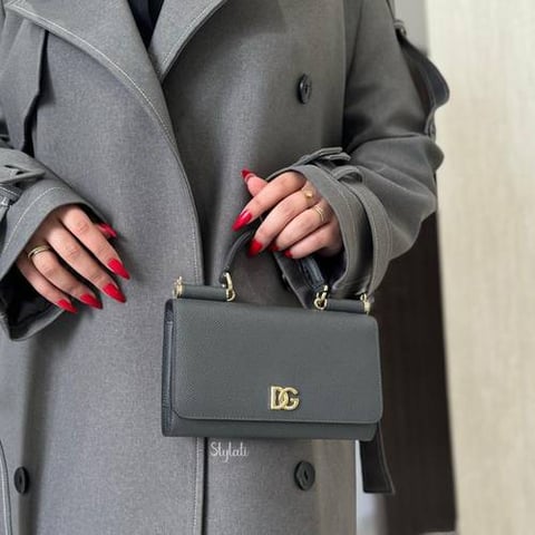 Dolce and Gabbana phone bags dauphine Gray