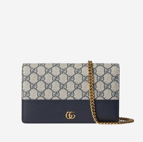 Gucci GG Marmont bi-color mini chain bag