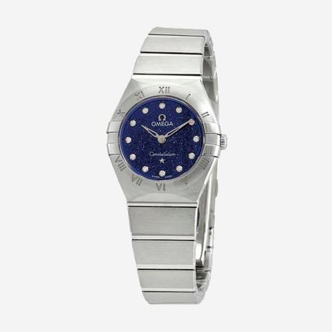 OMEGA  Constellation Quartz Diamond Blue Dial Ladies Watch (Pre-Order Within 14 Days)