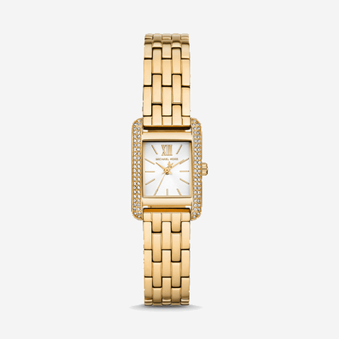 Michael Kors Mini Monroe Pavé Gold-Tone Watch