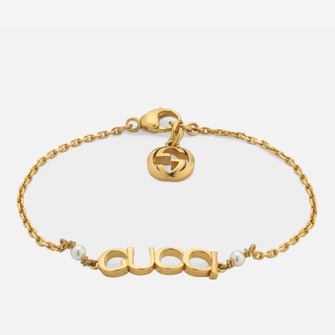 Gucci  'GUCCI' letter bracelet Gold (Pre-Order Within 14 Days)