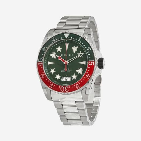 GUCCI  Dive Watch Quartz Green Dial Men's Watch (Pre-Order Within 14 Days)