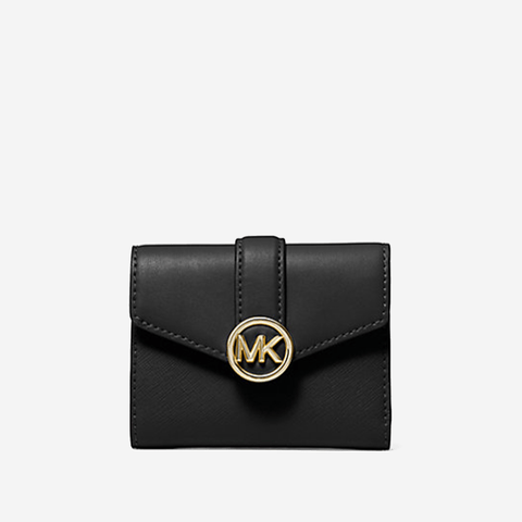 Michael Kors Carmen Medium Logo and Faux Leather Wallet