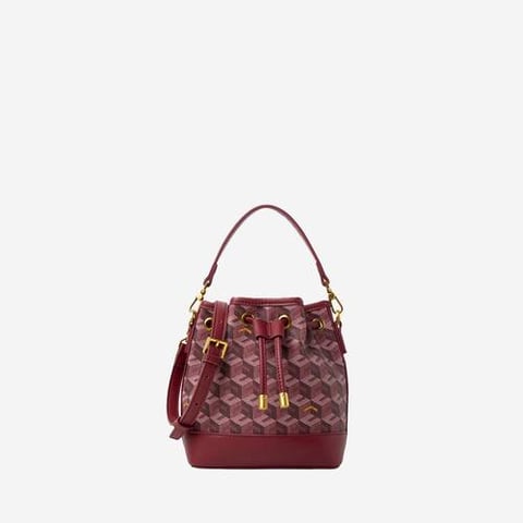 Christy Ng Giorgio Bucket Bag Burgundy 