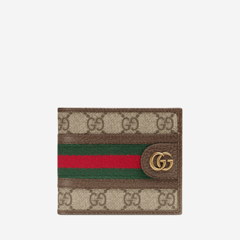 Gucci Ophidia GG wallet Beige/ebony GG Supreme canvas, with brown leather trim