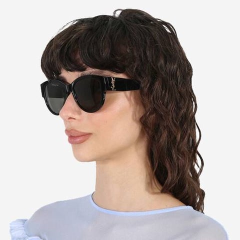 Saint Laurent Oval Grey Sunglasses (Pre-Order Within 14 Days)