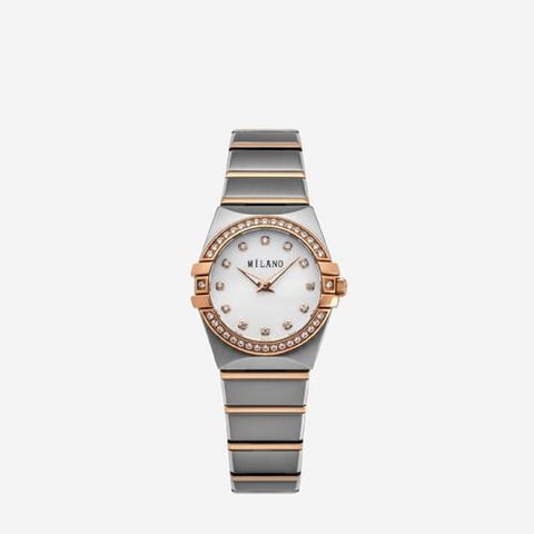 Milano Omega Style Stainless Steel Watch
