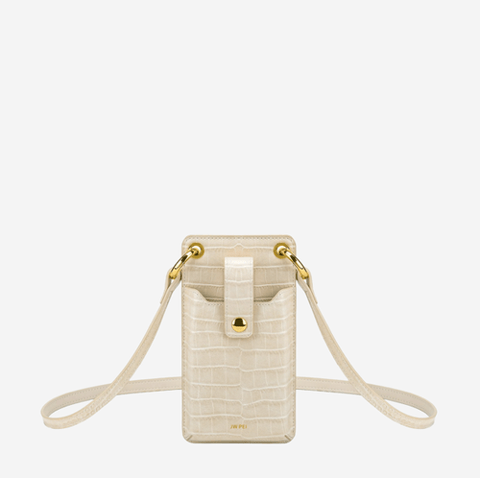 JW PEI Quinn Phone Bag - Ivory Croc (Pre-Order Within 14 Days)