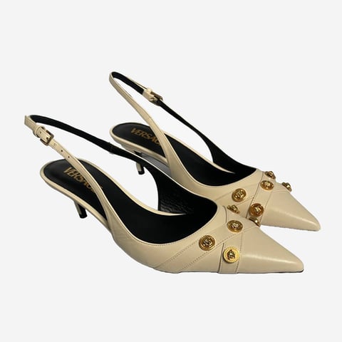 Versace Sling Back Calf Leather  