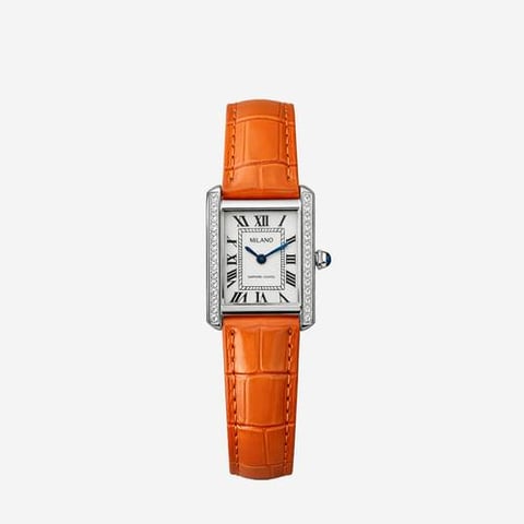 Milano Elegance Rectangular Leather Watch