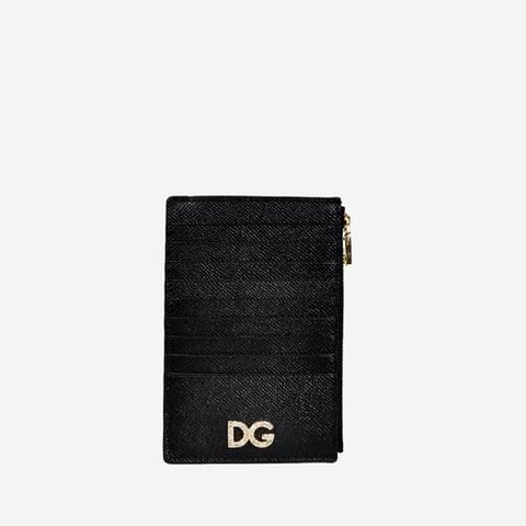 Dolce and Gabbana Dauphine Leather Card Holder