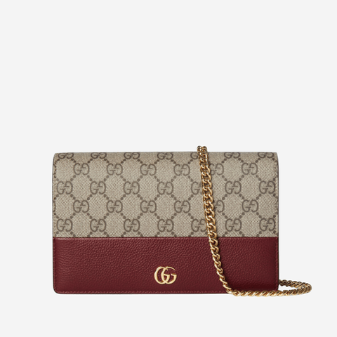  Gucci GG Marmont bi-color mini chain bag (Pre-Order Within 14 Days)