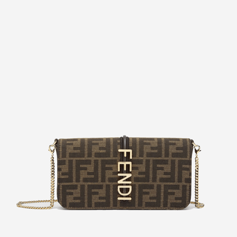 Fendi  Fendigraphy Wallet On Chain FF fabric (Pre-Order Within 14 Days)