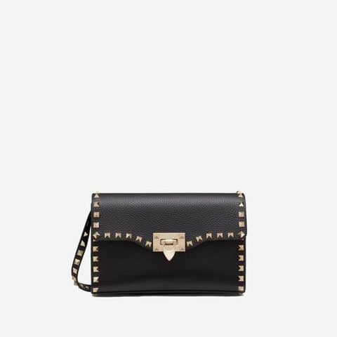 Small Rockstud Grainy Calfskin Crossbody Bag (Pre-Order Within 14 Days)