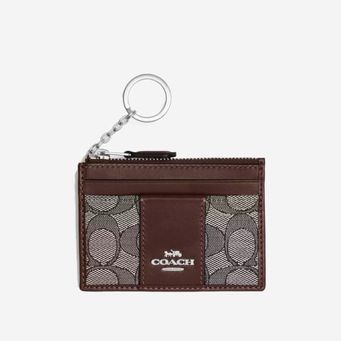 Coach Mini Id Skinny In Signature Jacquard (Pre-Order Within 14 Days)