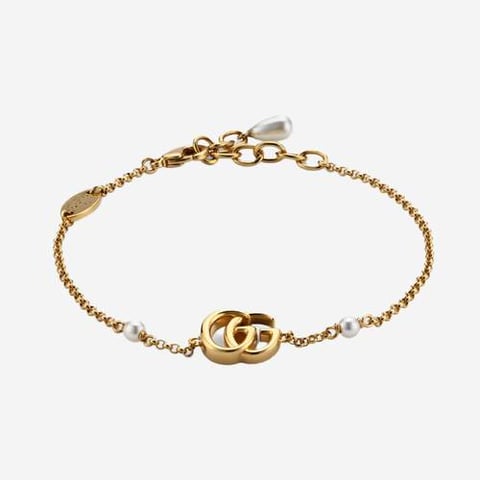 Gucci GG Marmont chain bracelet with charm