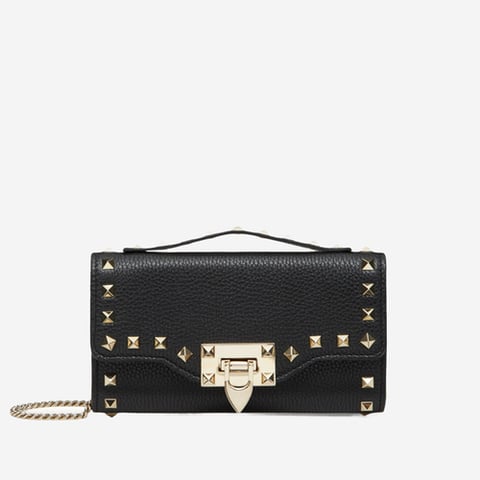 Valentino Garavani Rock Stud Chain Bag Black