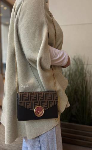 Fendi Zucca Flap Wallet on Chain