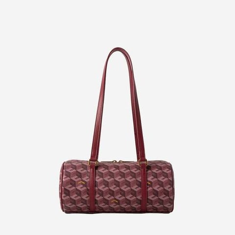 Christy Ng Emilio Barrel Bag Burgundy (Pre-Order Within 14 Days)