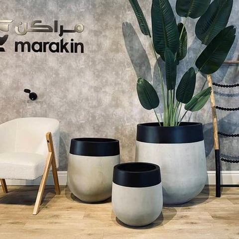  طقم مراكن اسطواني 3 قطع اسمنتي 