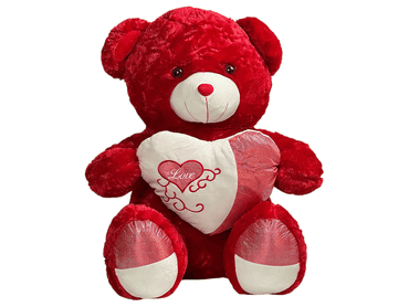 Medium-Sized Cotton Teddy Bear with a Front Heart (Cotton Bear) in Multiple Colors