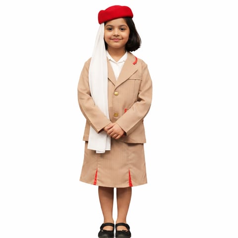 Flight Attendant Costume with Hat - Girls’ Flight Attendant Dress-Up Costume