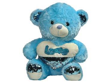 Cotton Teddy Bear Plush (Cotton Bear) with Heart Design, Available in Multiple Colors