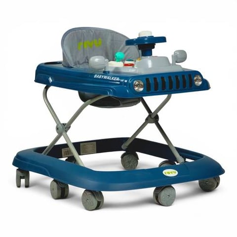 Foldable Baby Walker Car with Interactive Play Panel and Music Features