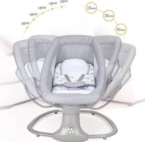 Electric Baby Rocker (Electric Swing) from Mastela (Mastela), Siver Color