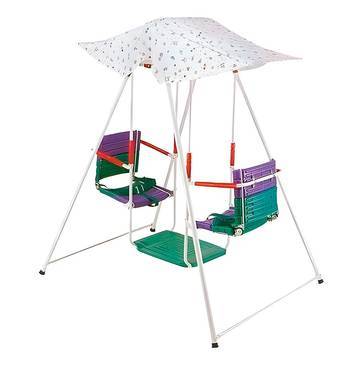 Taiwanese Kids Swing – Double-Seat Swing with Sturdy Iron Base