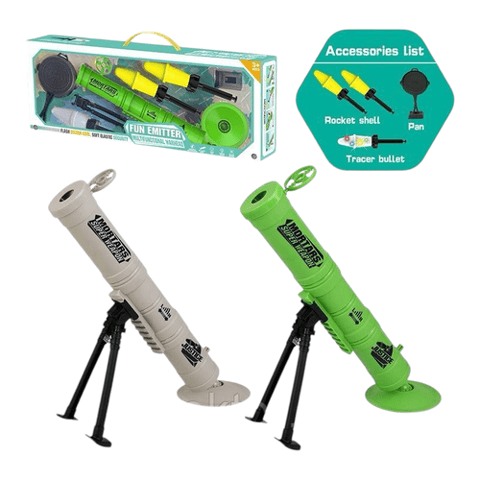 Plastic bazooka gun for kids (rocket launcher toy) with several unique designs