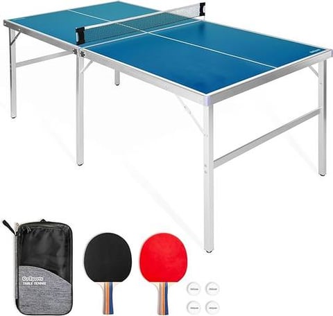 طاولة تنس صغيرة خشب ( قواعد المنيوم ) قابلة للتصفيط 