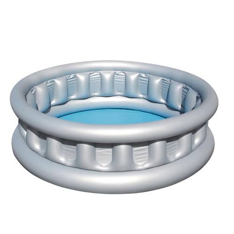 Inflatable kids' pool – round children's pool in silver color design