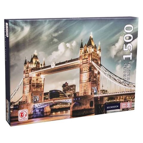 1500-Piece Puzzle Game with a Stunning Tower Road Design, Premium Quality