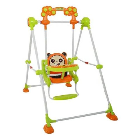 S1A Children's swing made of plastic with sound and light effects, orange color