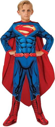 Superman Costume for Kids - Muscle Superman Outfit in Various Sizes