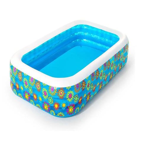 Inflatable pool with unique rectangular design – Bestway inflatable kids’ pool
