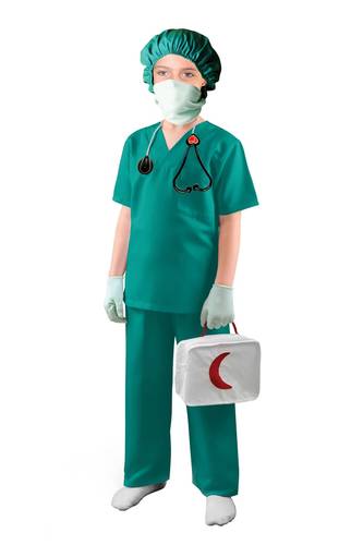 ملابس طبيب للأطفال ( لبس دكتور ) مع الملحقات وبعدة مقاسات