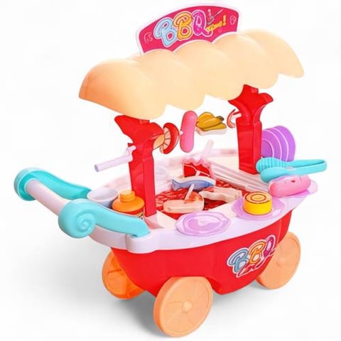 Kids’ barbecue cart playset – children’s toy with a unique grill cart design